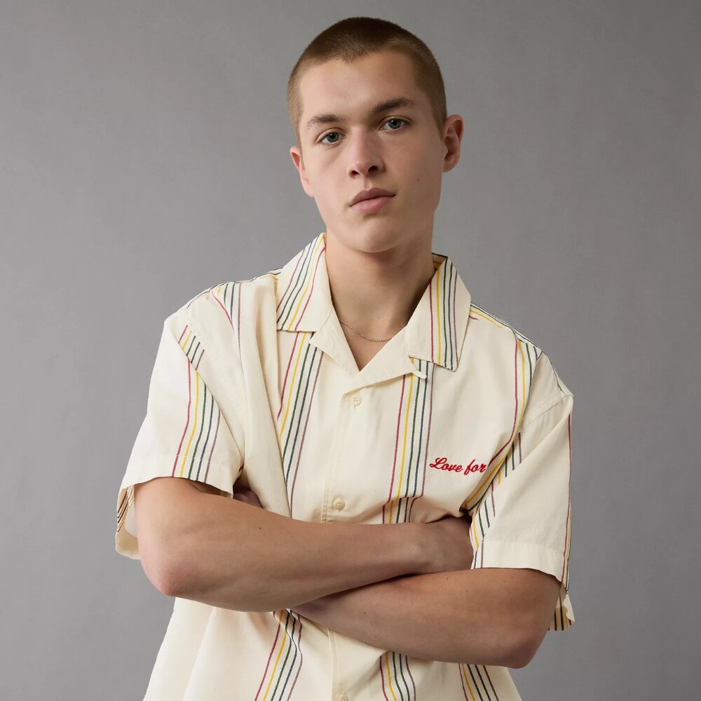 Pride American Eagle man with tshirt