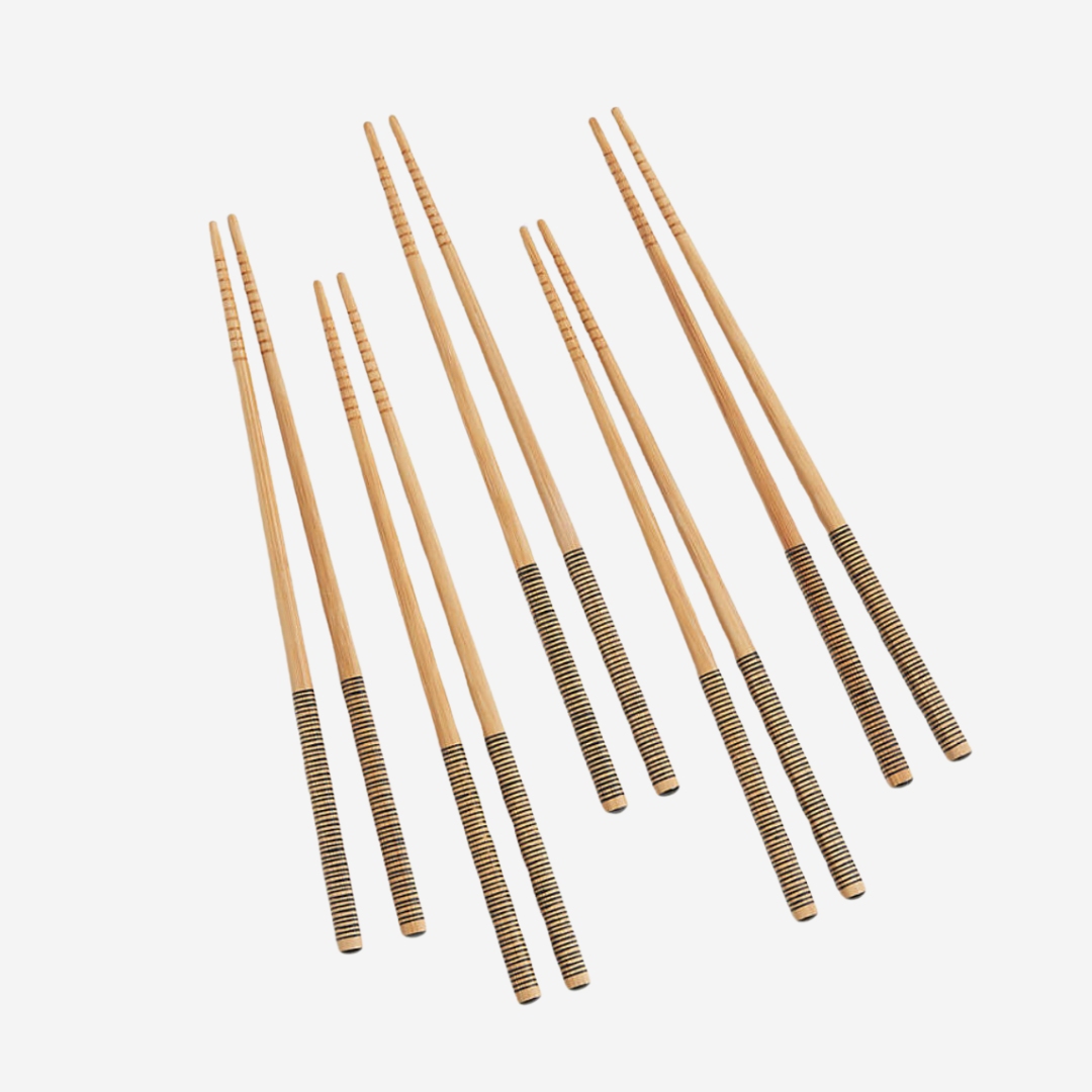 Black Striped Bamboo Chopsticks