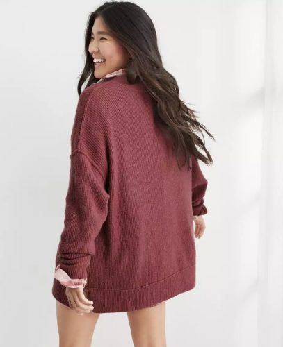 cozy red sweater