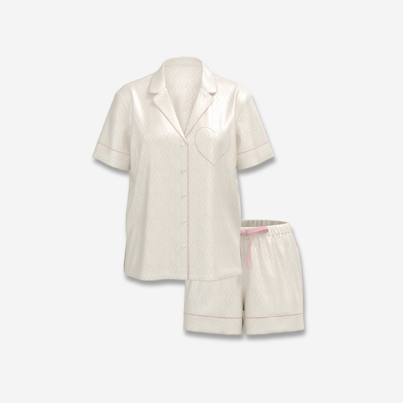 Glazed Satin Short Pajama Set