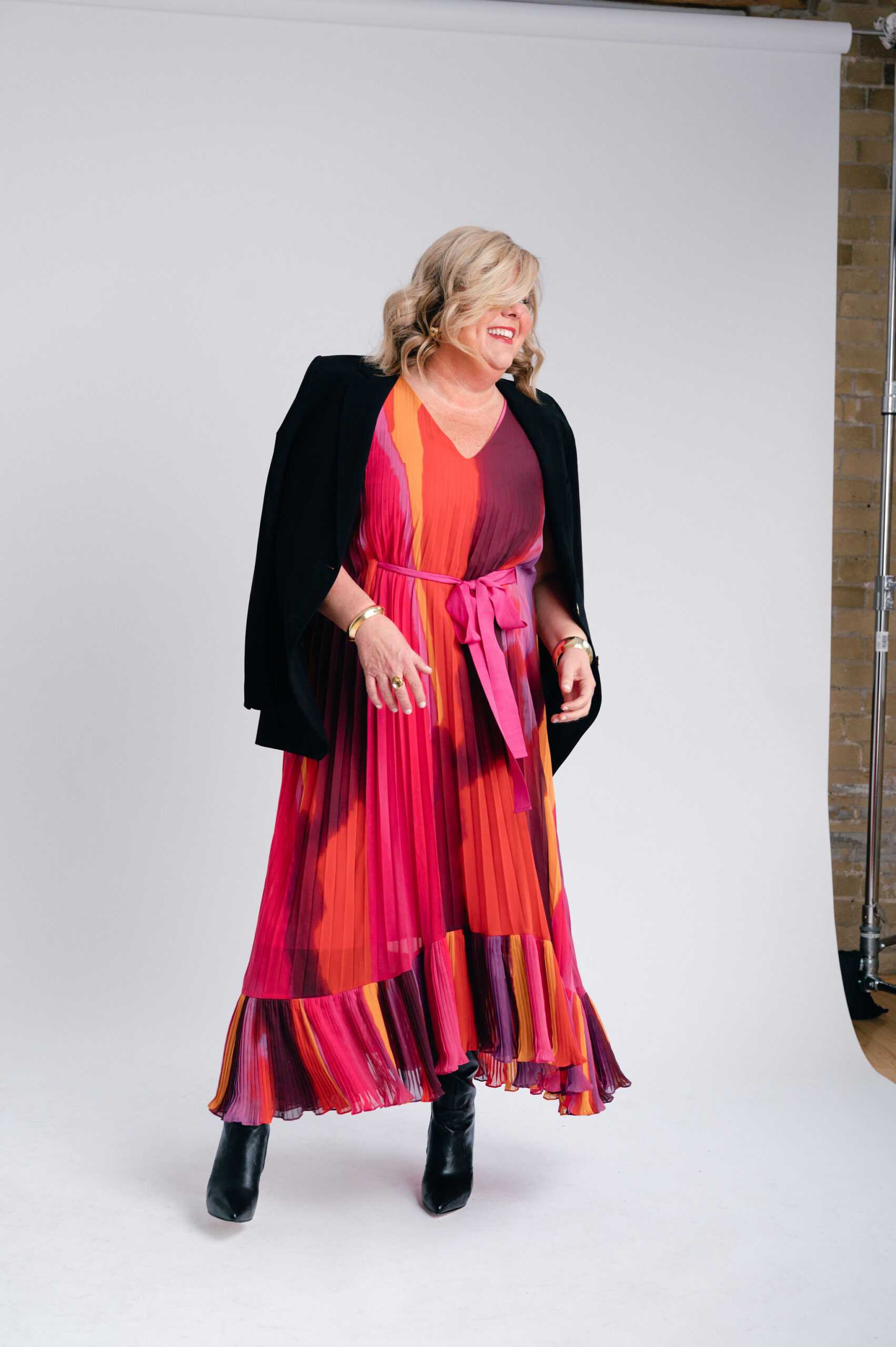 Blazer: Holt Renfrew | Dress: Holt Renfrew | Heels: Holt Renfrew