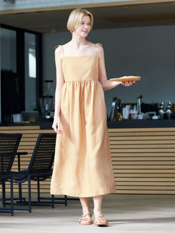 Linen Blend Camisole Dress