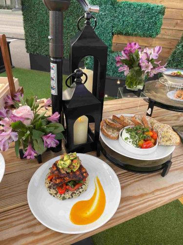 Breakfast spread outdoor event
