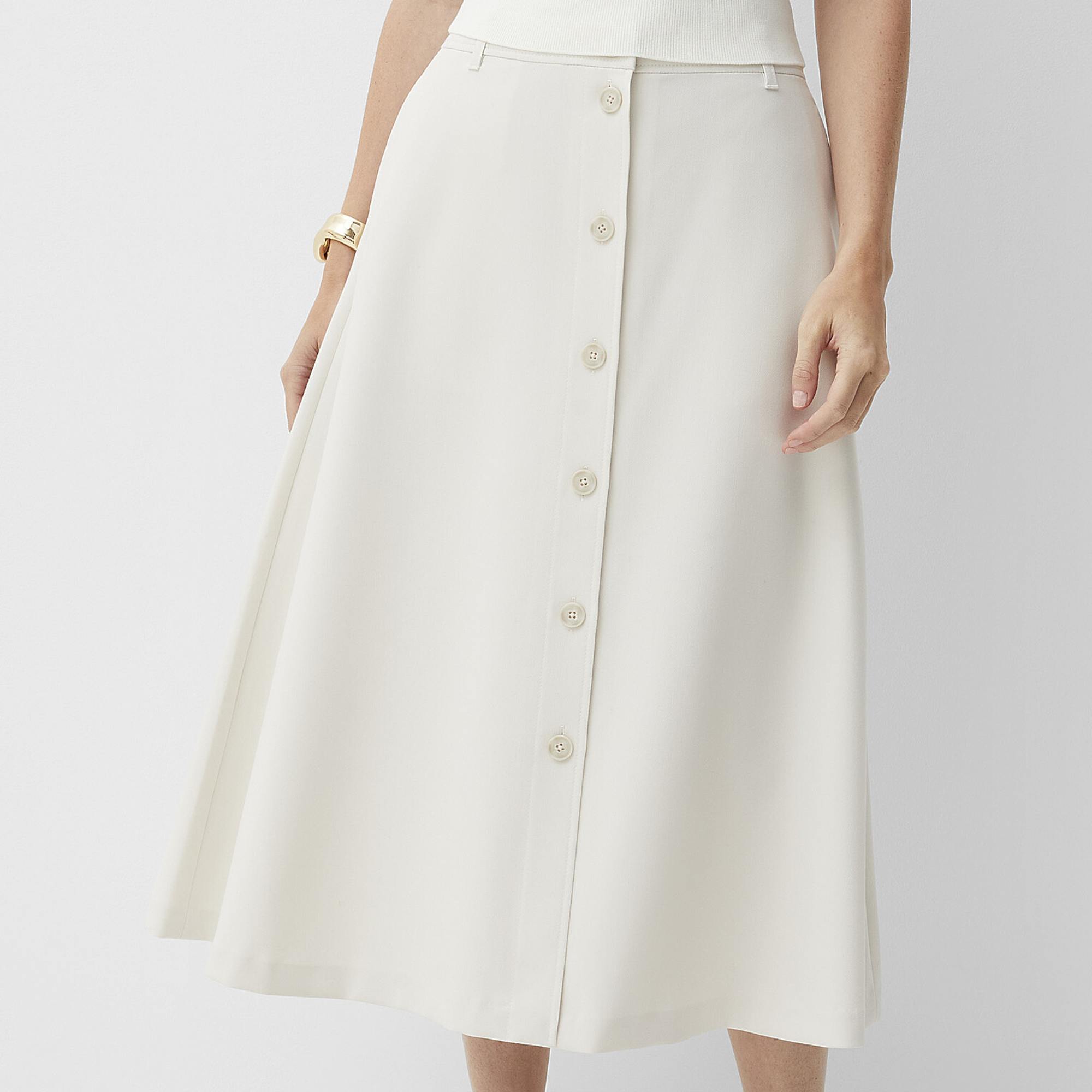 Flowy Flared Buttoned Skirt