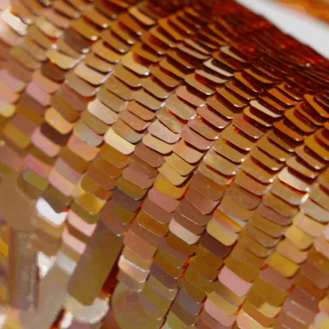 Fendi rose gold sequin baguette