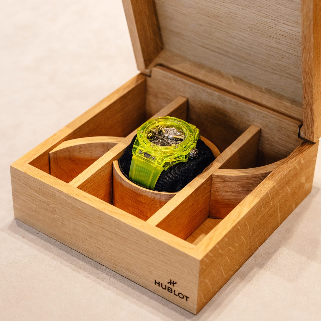 Hublot neon yellow saxem watch
