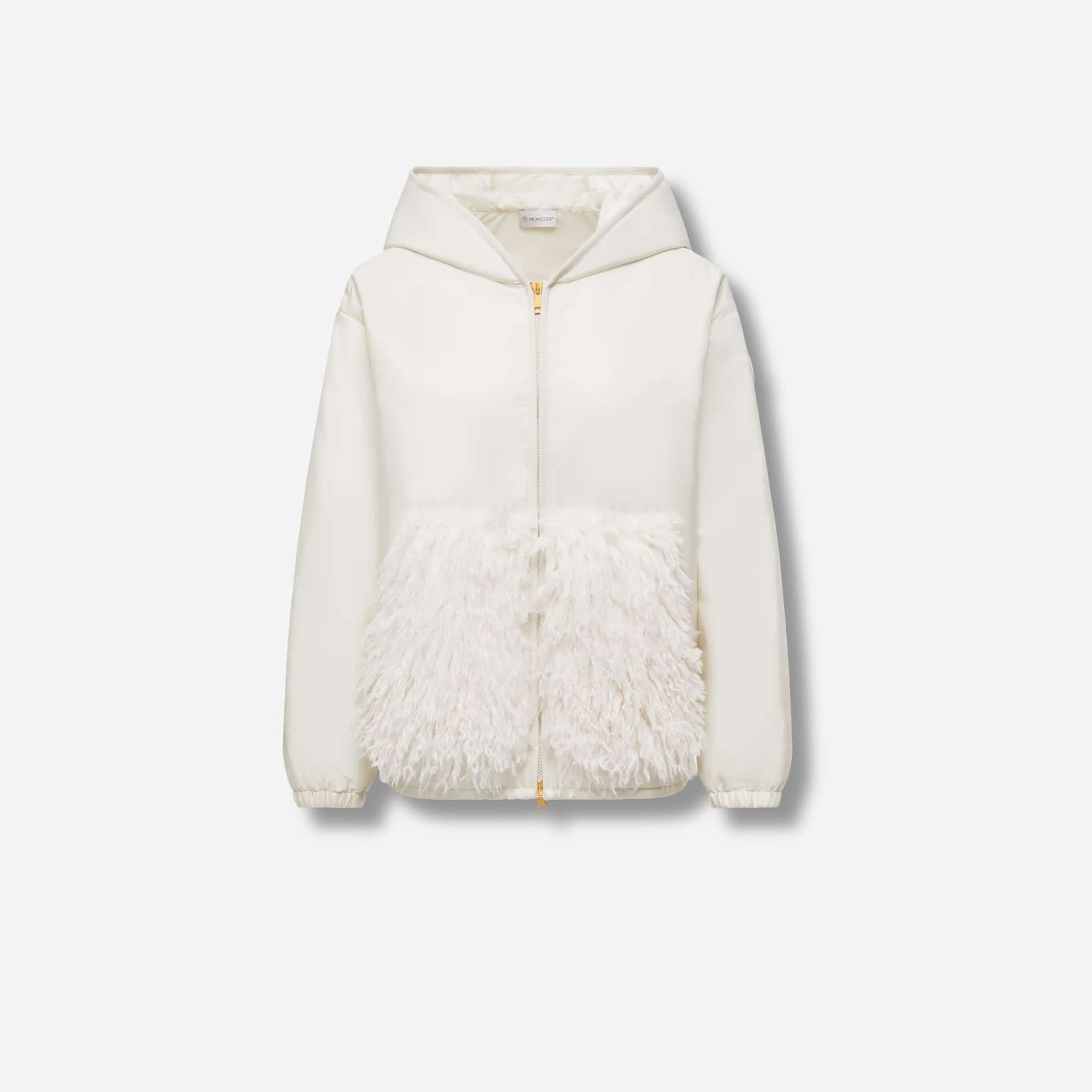 moncler white fur jacket