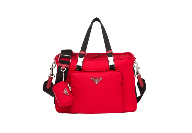Re-Nylon and Saffiano Leather Pet Bag at Prada