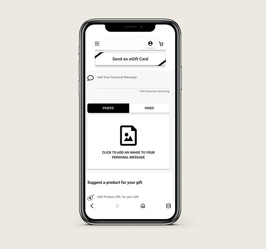 Send and egift card