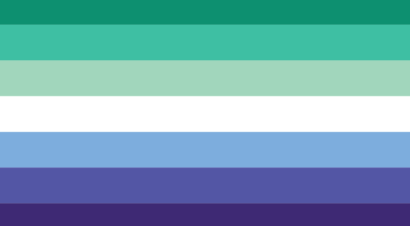 Trans-inclusive gay men pride flag