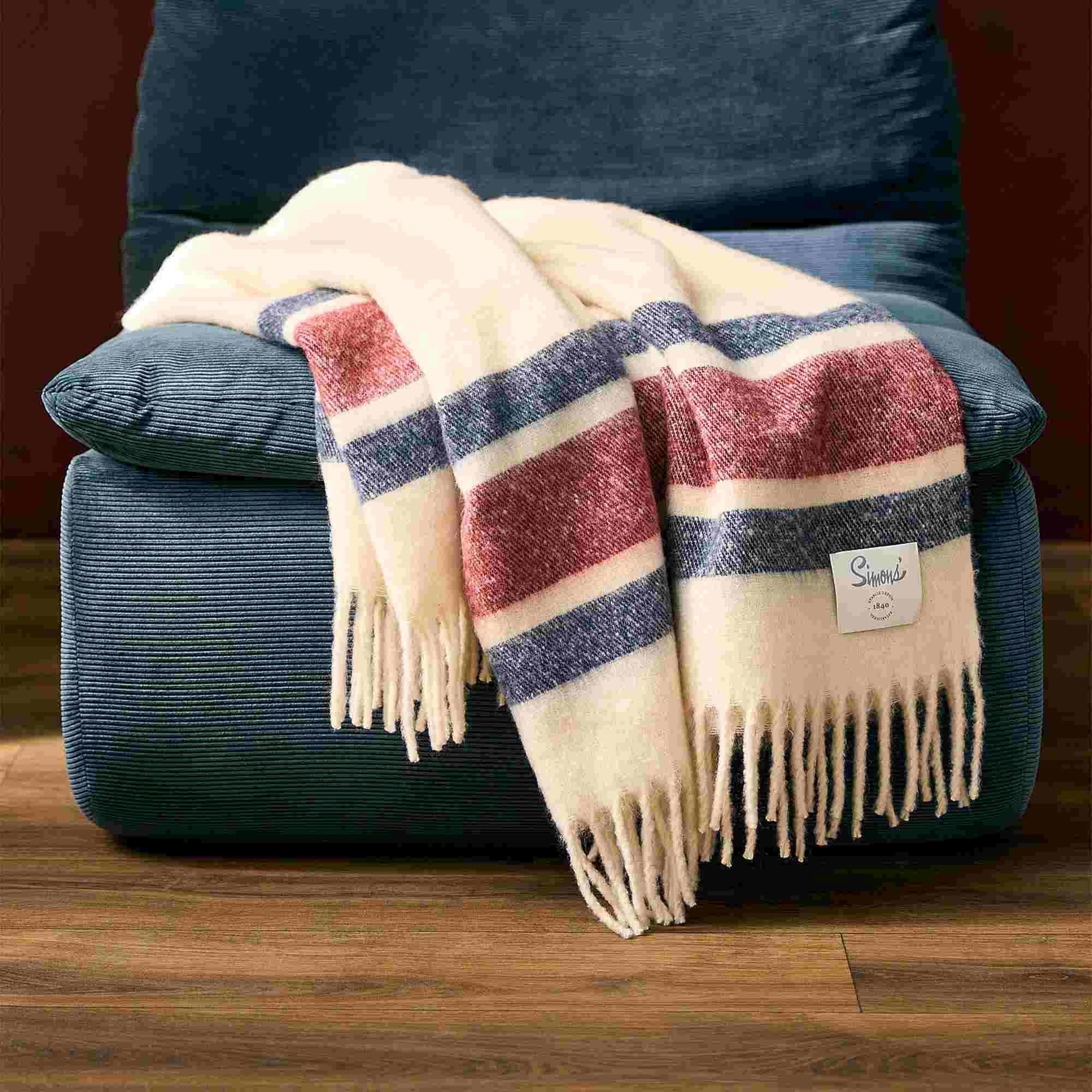Triple-stripe Throw